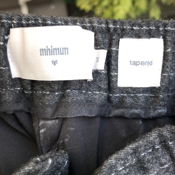 Fully lined grey wool pinstripe joggers - Picture 4 of 6